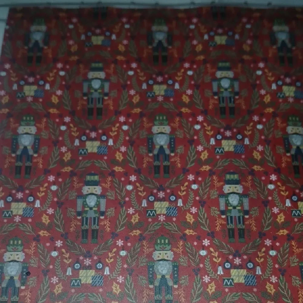 Festive Nutcracker Printed Christmas Holiday Shower Curtain Red Sz 70